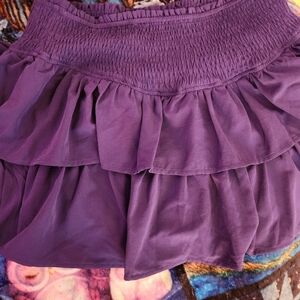 Purple Ruffled Women's Skort Xl